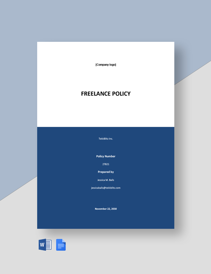 Simple Freelance Policy Template