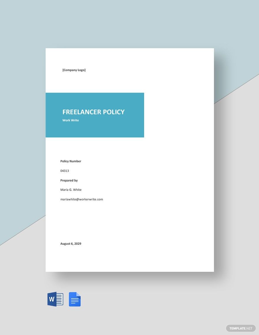 Free Sample Freelancer Policy Template