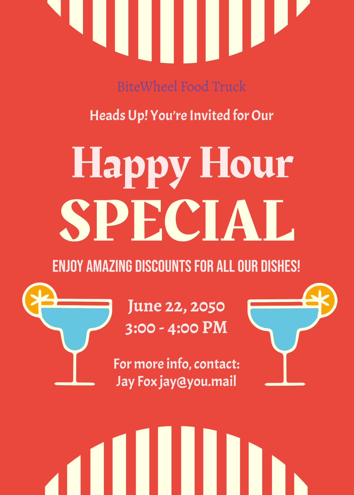 Simple Happy Hour Email Invitation Template