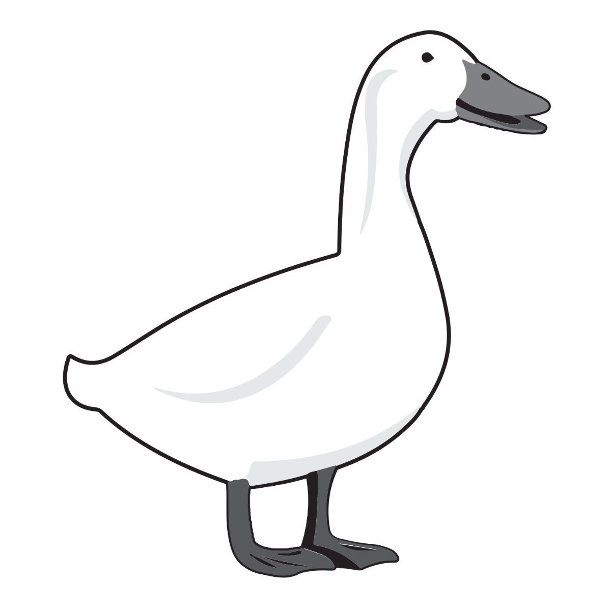 Free Black and White Duck Clipart to Edit Online