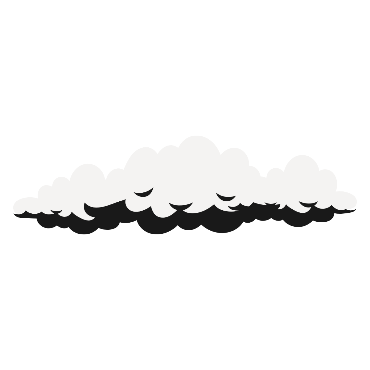 Free Black and White Cloud Clipart to Edit Online