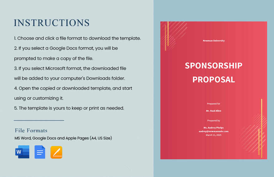 Sponsorship Proposal Sample Template