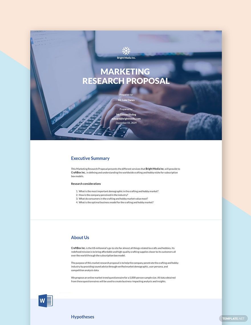 Research Proposal Sample Template