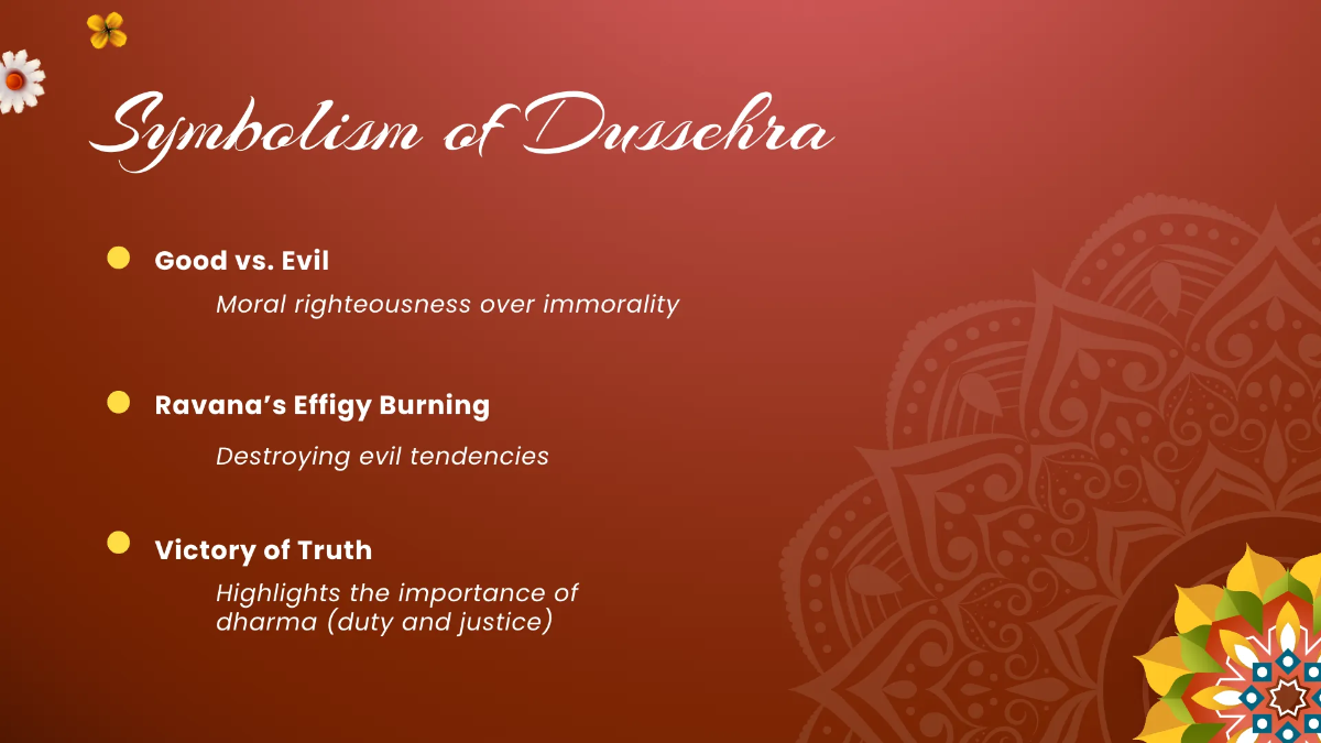 Free Dussehra Presentation Template to Edit Online