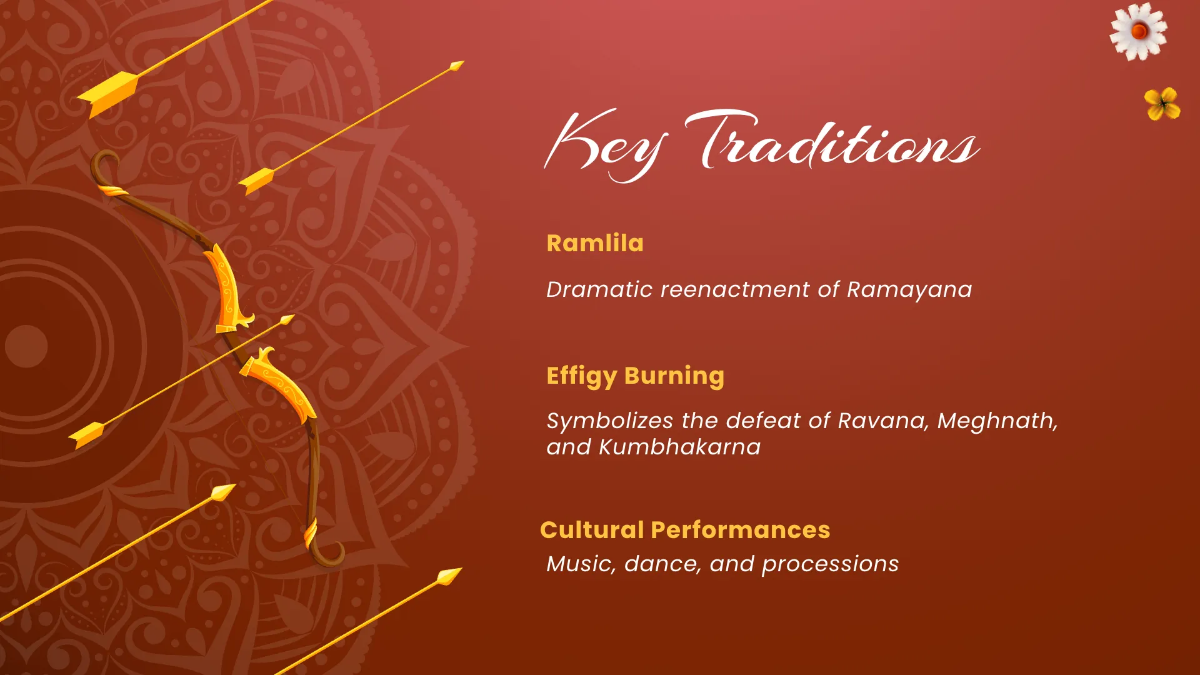 Free Dussehra Presentation Template to Edit Online