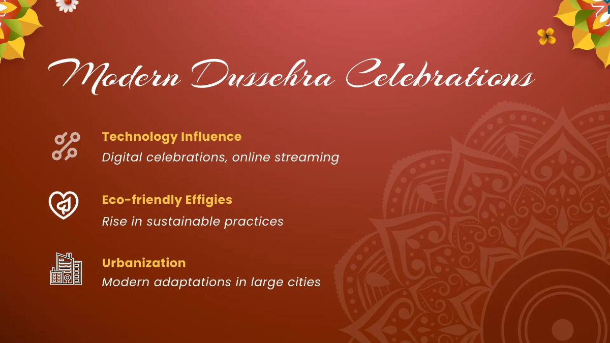 Free Dussehra Presentation Template to Edit Online