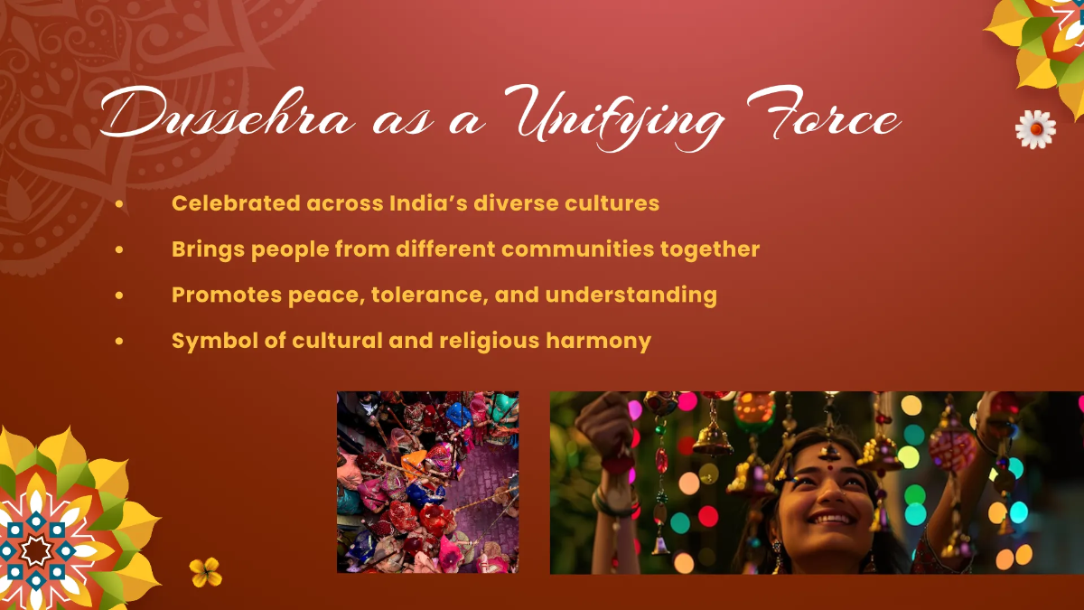 Free Dussehra Presentation Template to Edit Online