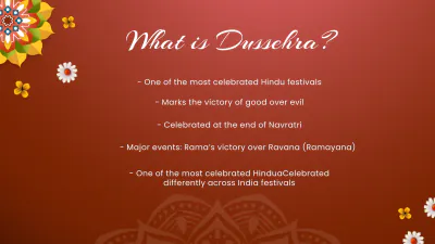 Free Dussehra Presentation Template to Edit Online