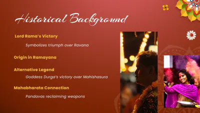 Free Dussehra Presentation Template to Edit Online