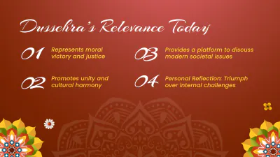 Free Dussehra Presentation Template to Edit Online