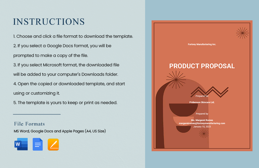 Product Proposal Sample Template