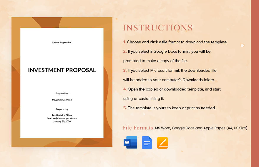 Investment Proposal Sample Template