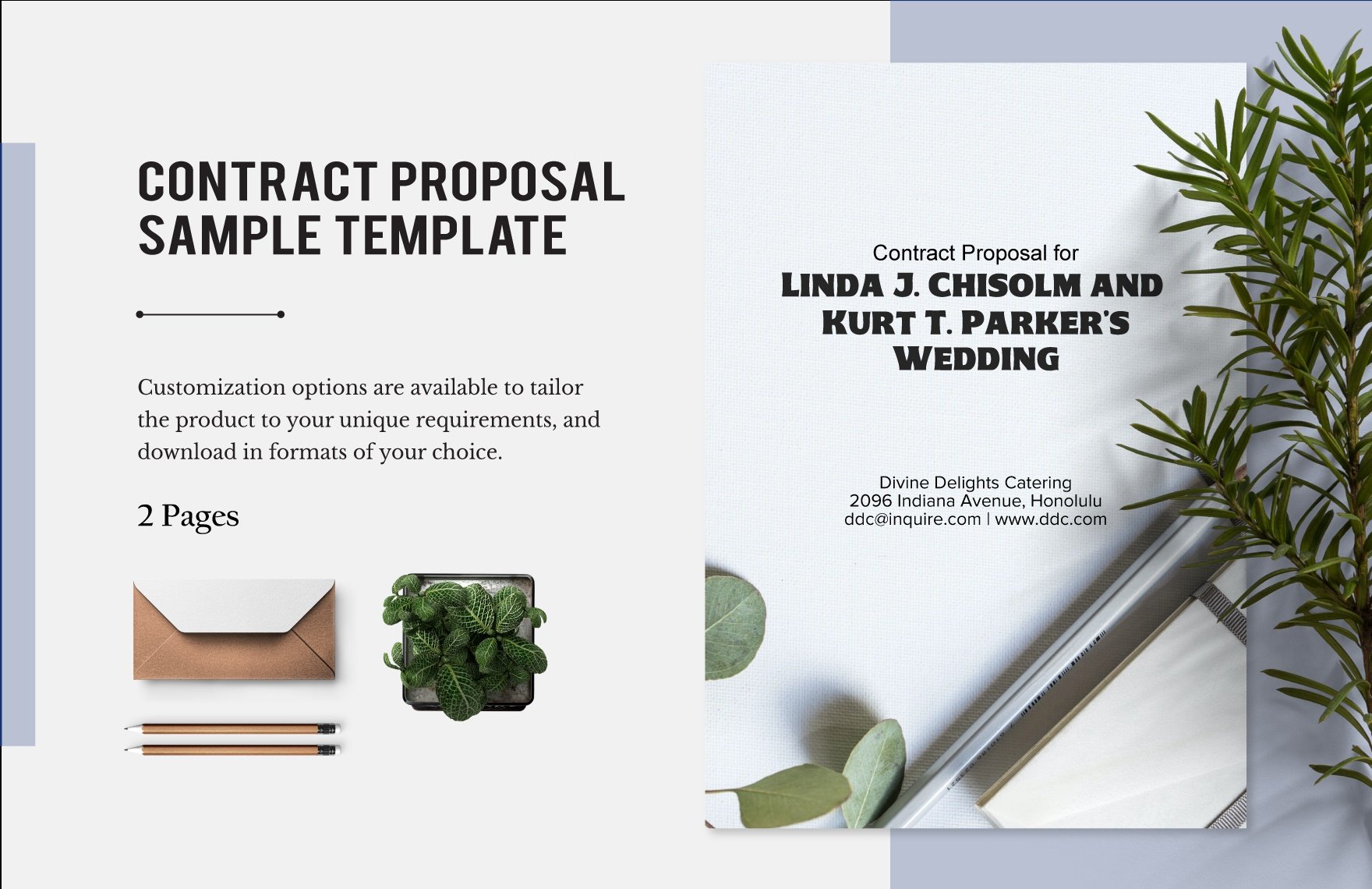 Contract Proposal Sample Template in Word, Google Docs, PDF, Apple Pages