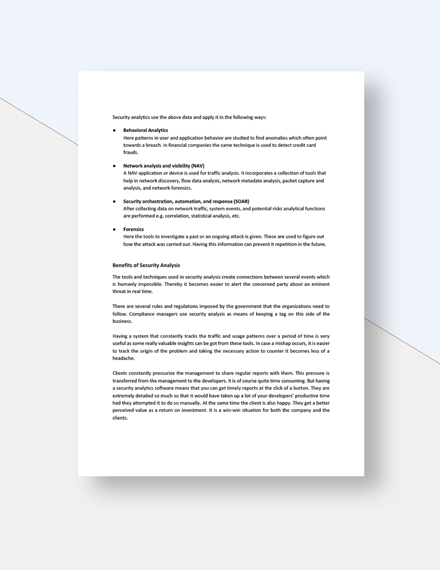 Security Analytics White Paper Download