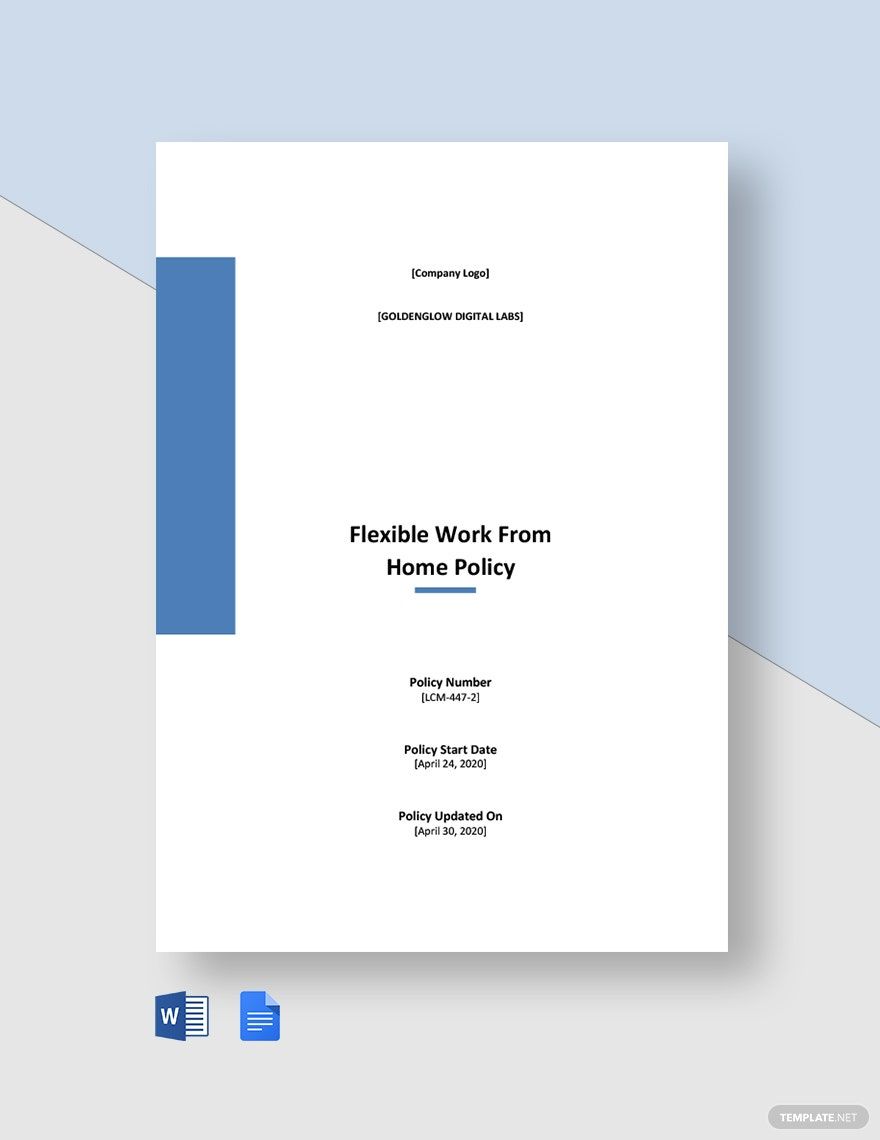 Flexible Work From Home Policy Template