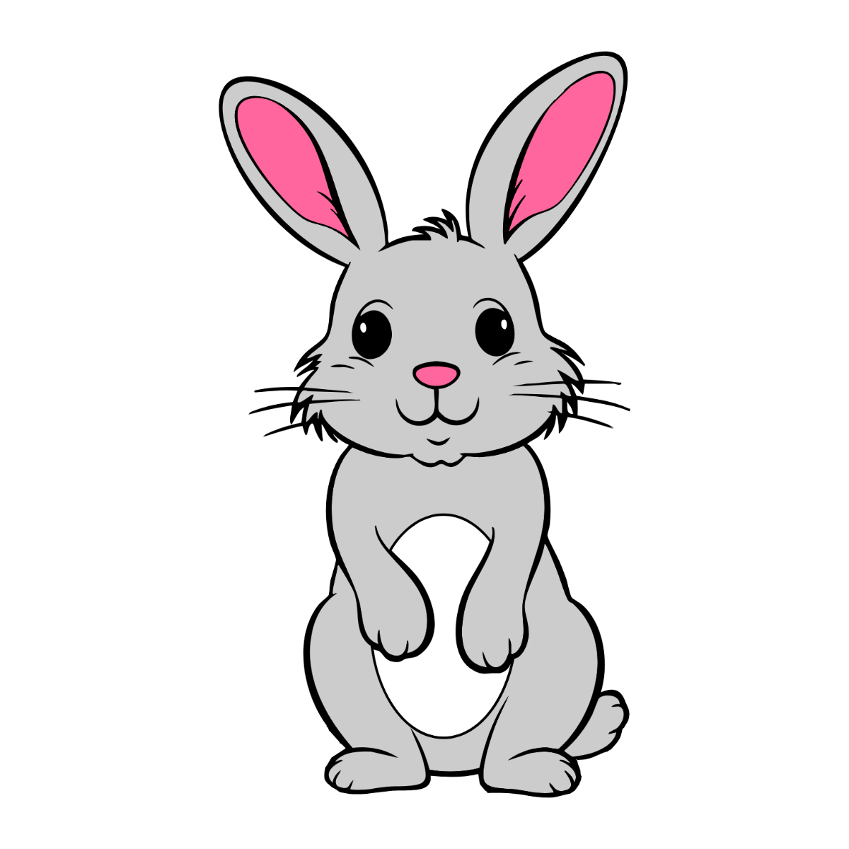 Rabbit Clip Art Black And White Black White Bunny Clipart Images