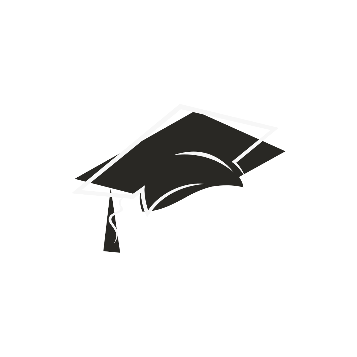 Free Black and White Graduation Cap Clipart to Edit Online