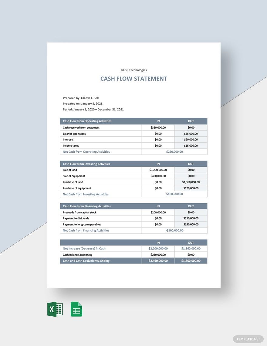 Freelance Cash Flow Sheet Template Word Google Docs Excel Google 