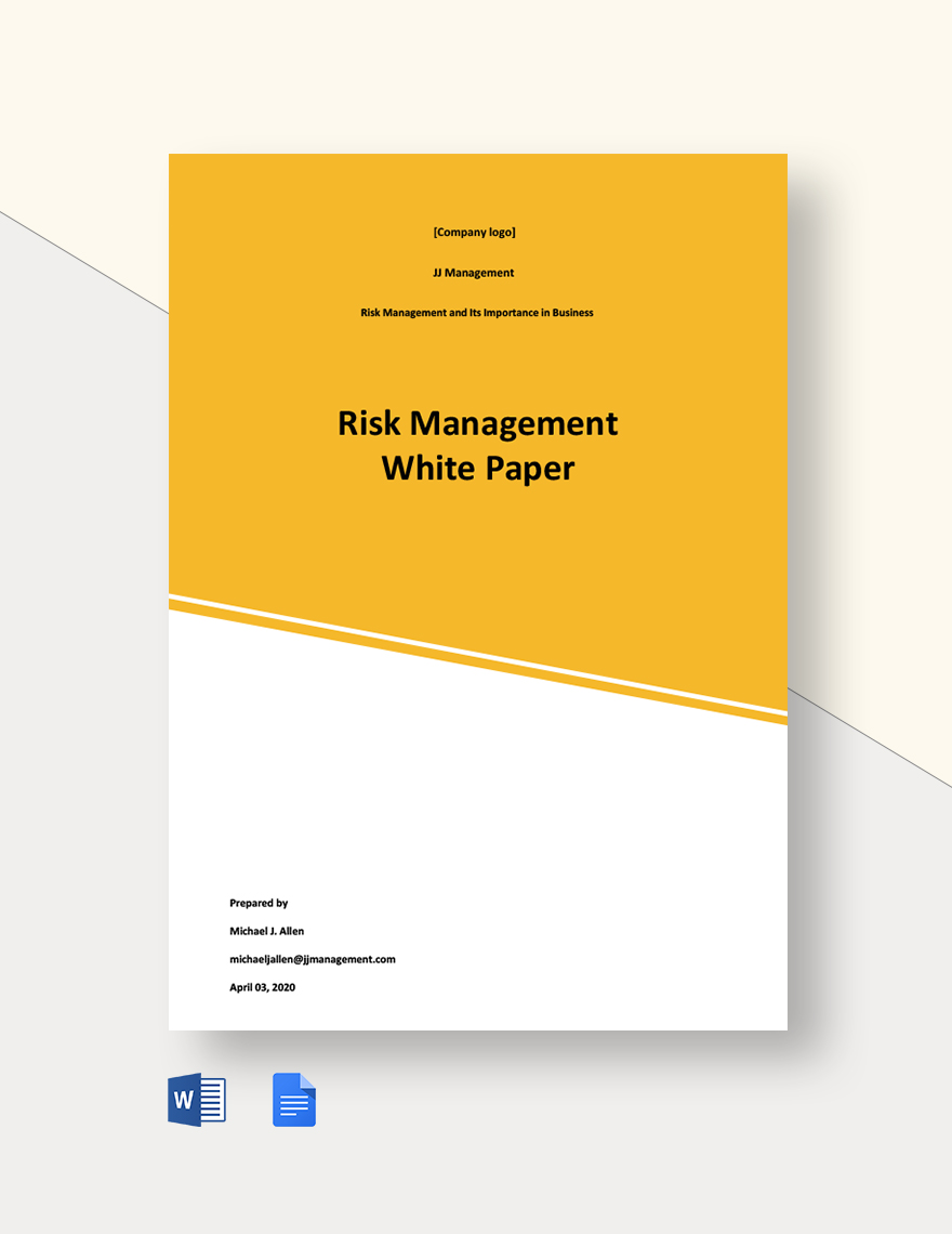 Risk Management White Paper Template