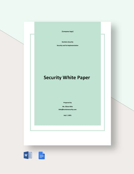 Free Sample Security White Paper Template Word Template net
