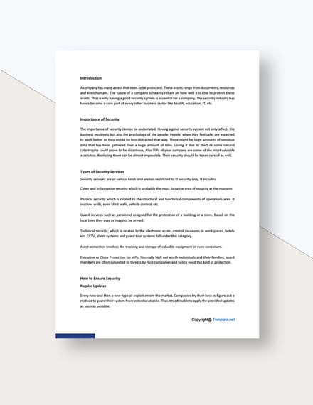 Simple Security White Paper Template Google Docs Word Template net