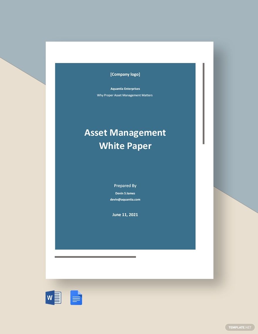 Asset Management White Paper Template