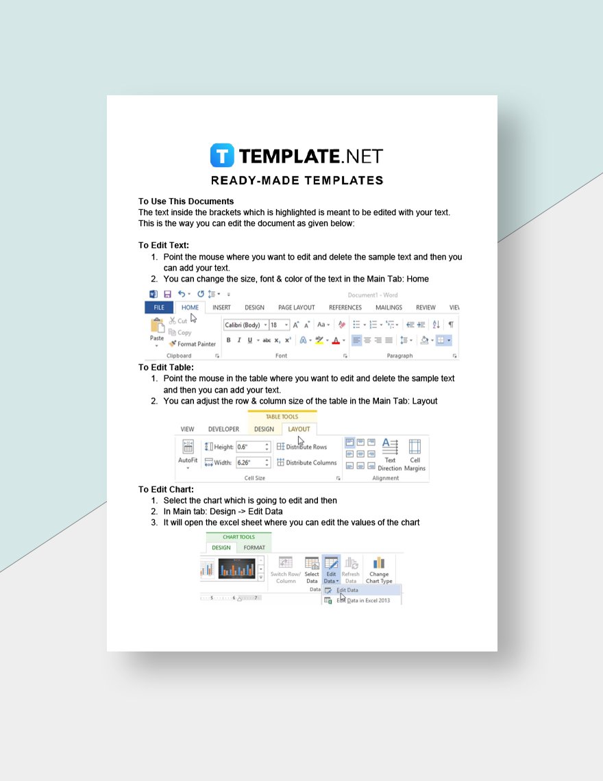 Freelance Project Worksheet Template