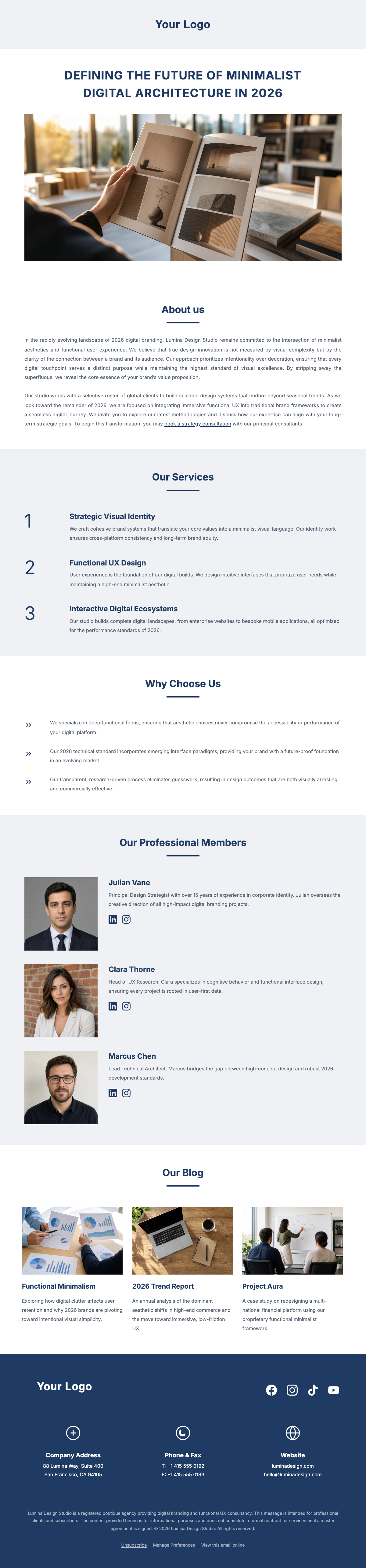 Sleek Newsletter Template - Download