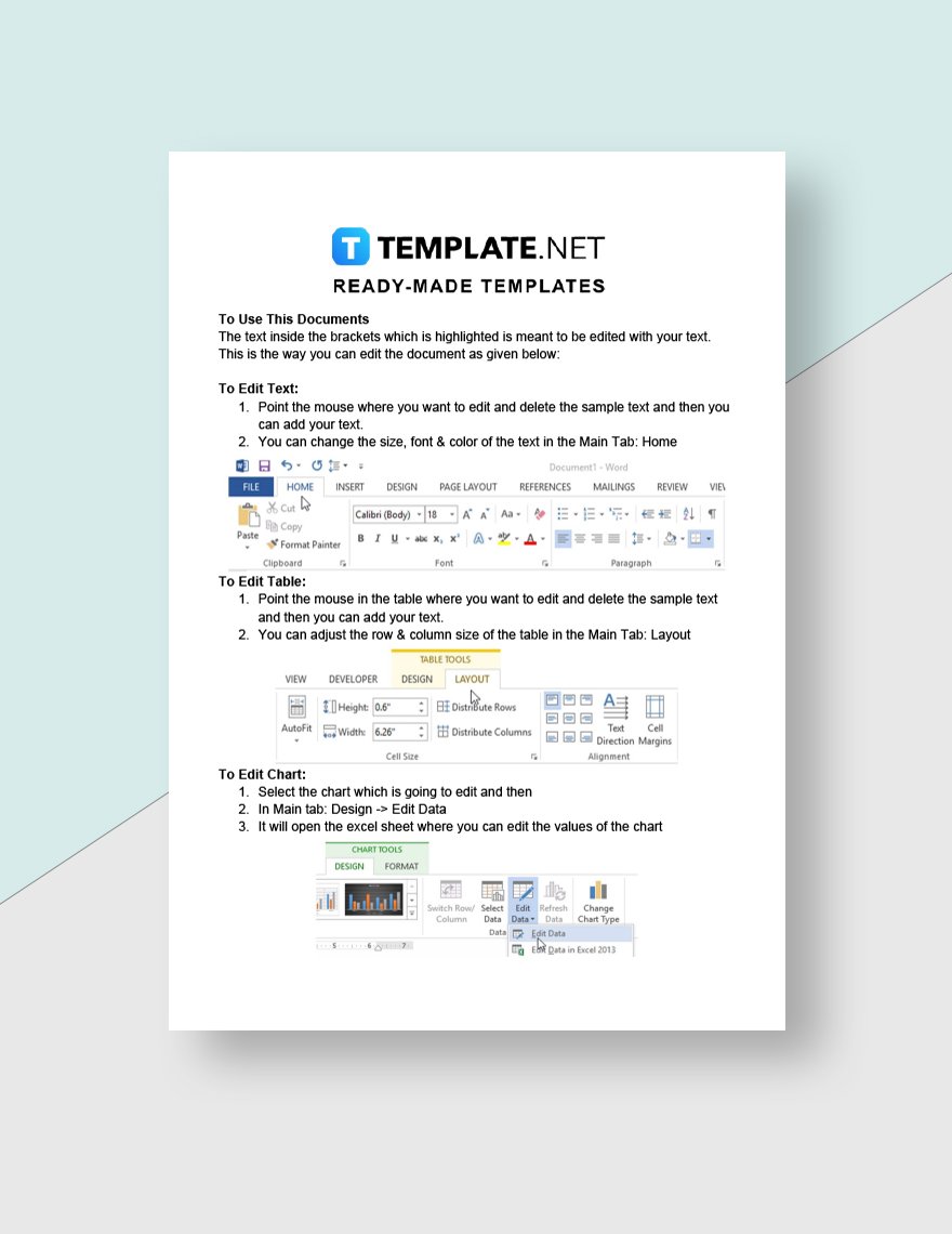 Freelance Rate Sheet Template