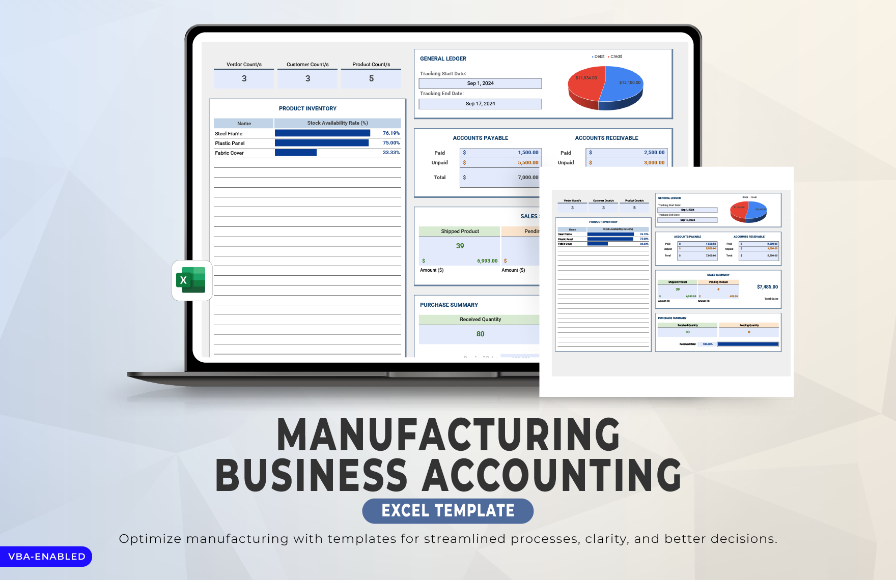 Manufacturing Business Accounting Excel Template in Excel - Download | Template.net