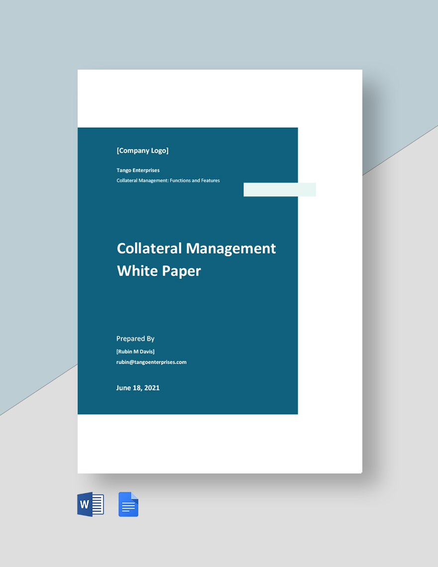 Collateral Management White Paper Template
