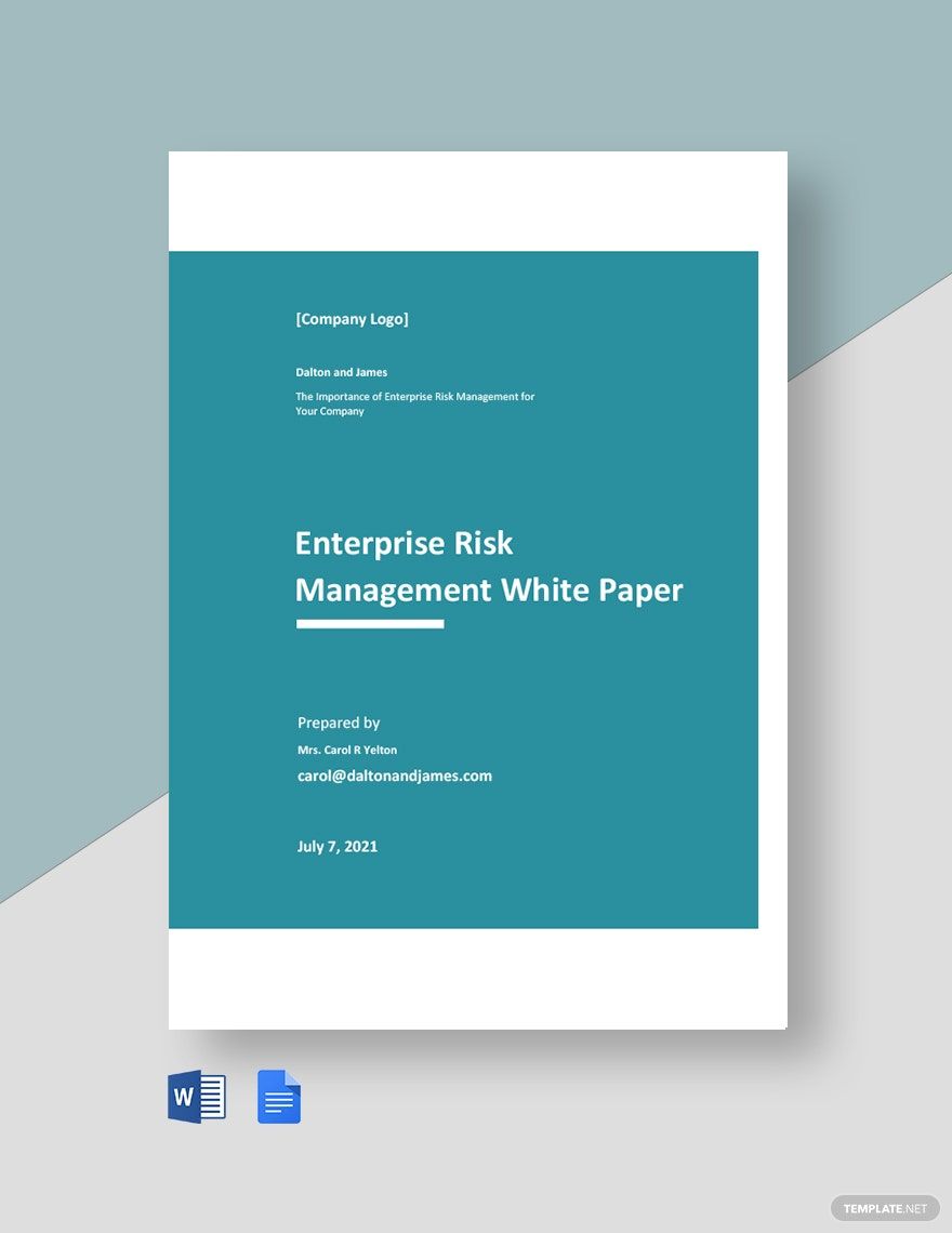 Enterprise Risk Management White Paper Template