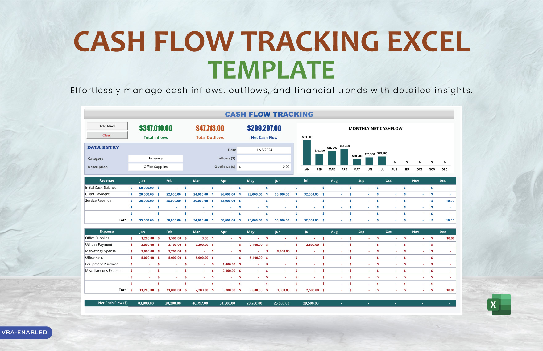 Cash Flow Tracking Excel Template in Excel - Download | Template.net