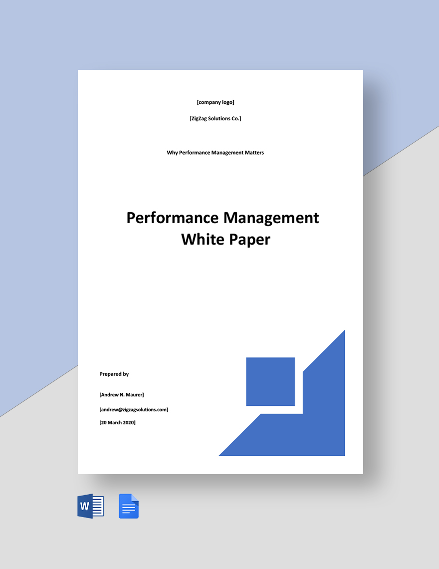 Performance Management White Paper Template