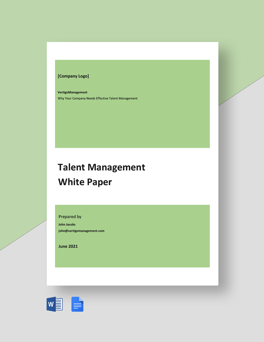 Talent Management White Paper Template