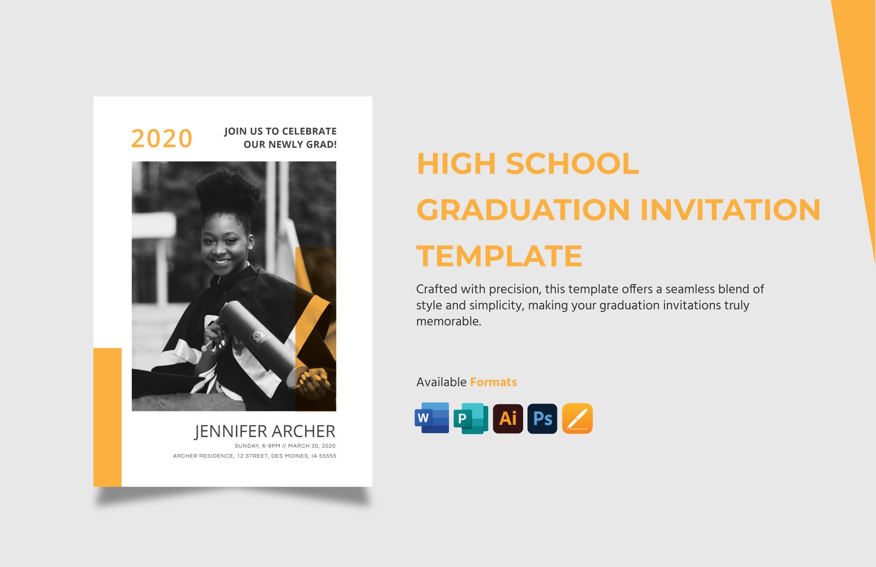 High School Graduation Invitation Template