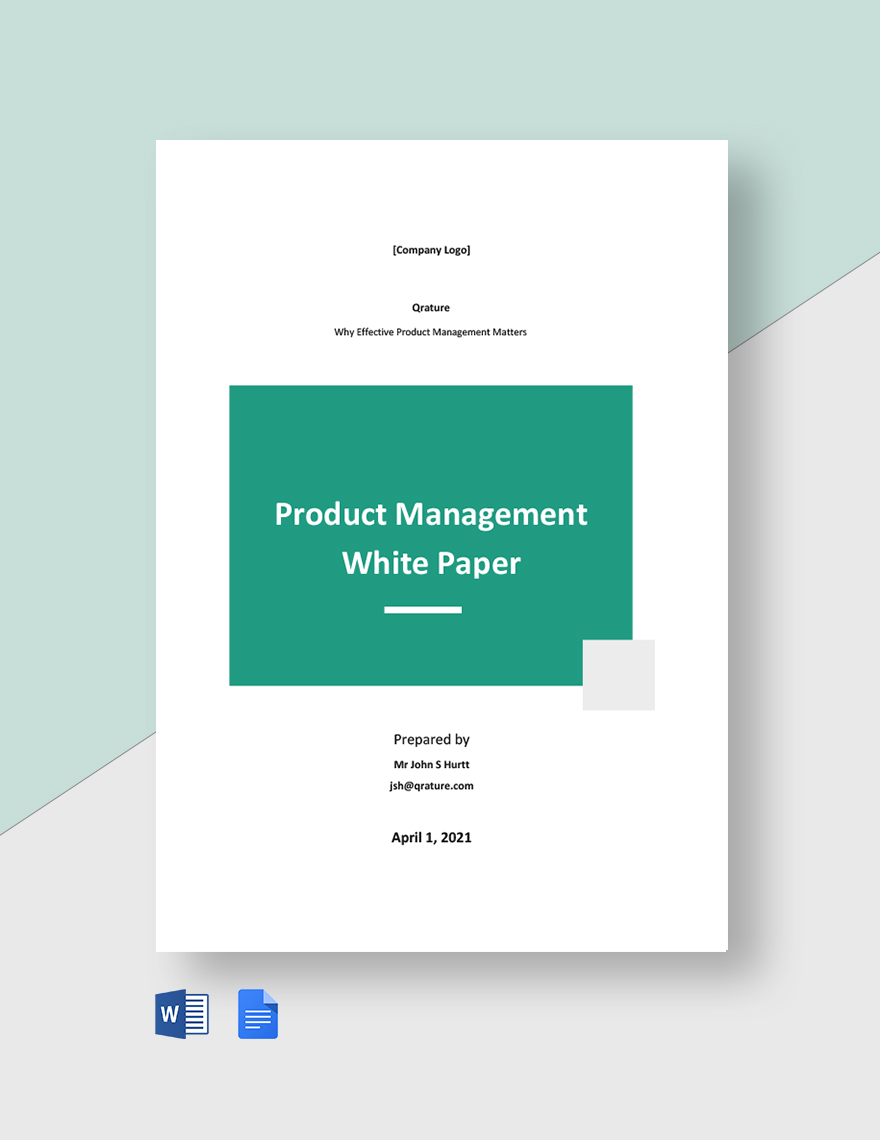 Product Management White Paper Template