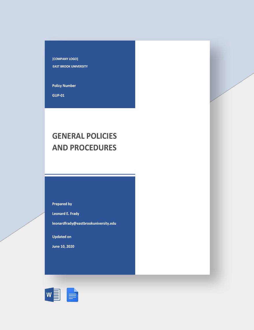 General University Policies & Procedures Template