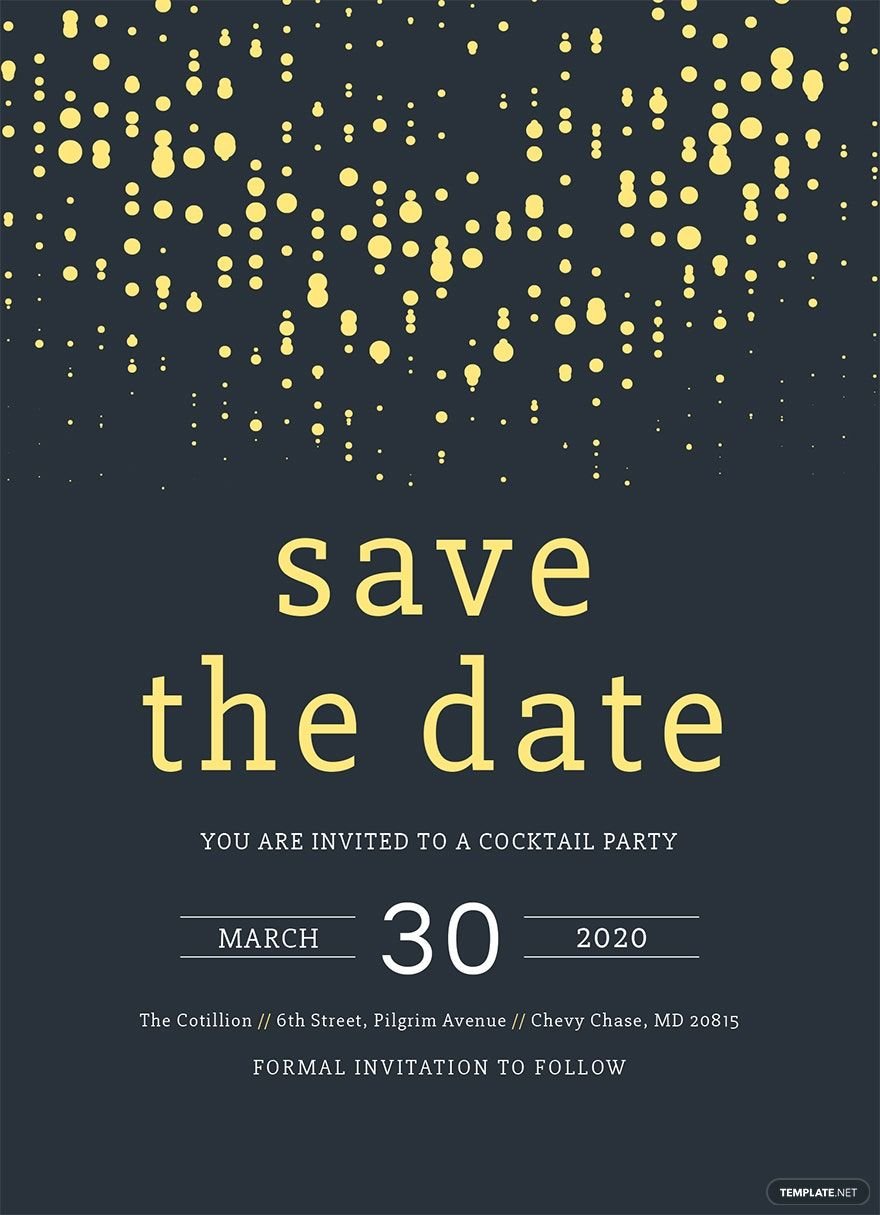 Save the Date Party Invitation Template