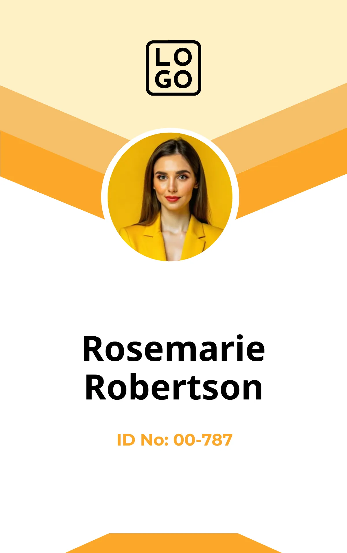 Yellow ID Card Template