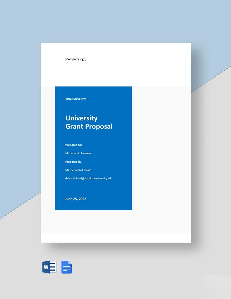 University Grant Proposal Template in Word, Pages, Google Docs - Download | Template.net