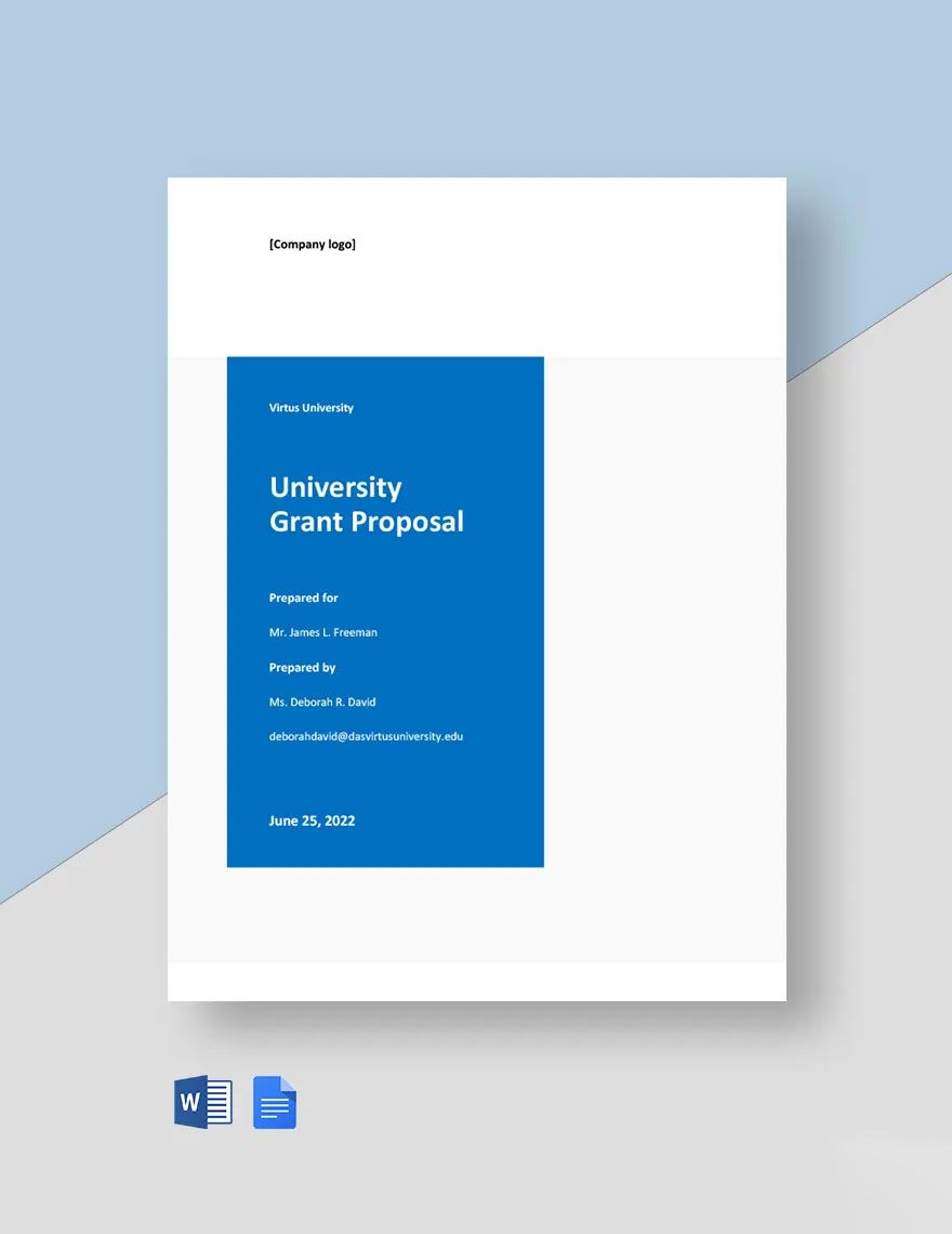 Free University Grant Proposal Template Download In Word Google Docs 