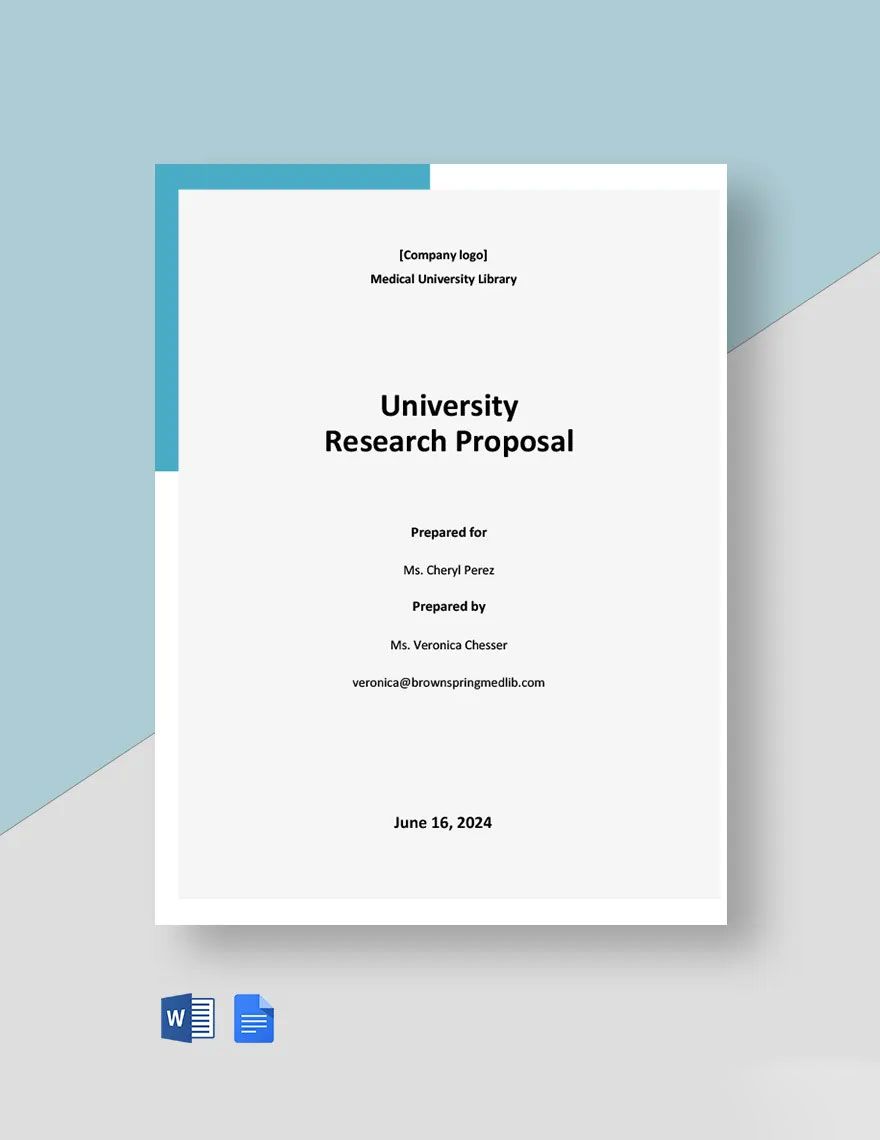 University Research Proposal Template Download In Word Google Docs 