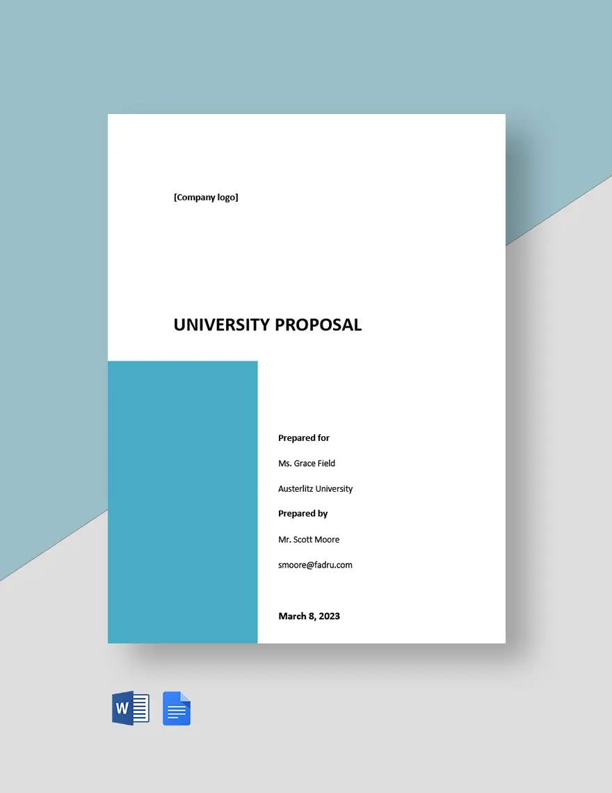 Basic University Proposal Template