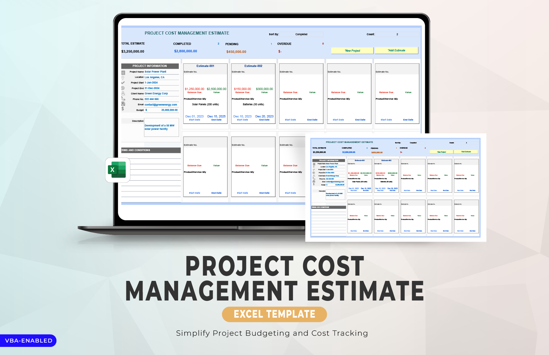 Project Cost Management Estimate Excel Template in Excel - Download | Template.net