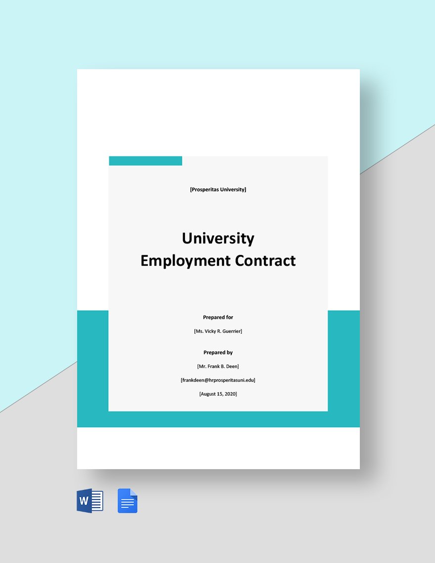 University Employment Contract Template