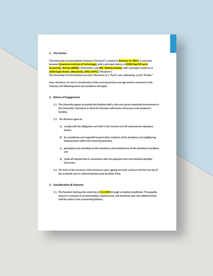 11+ University Agreement Templates in Google Docs - Free Downloads ...