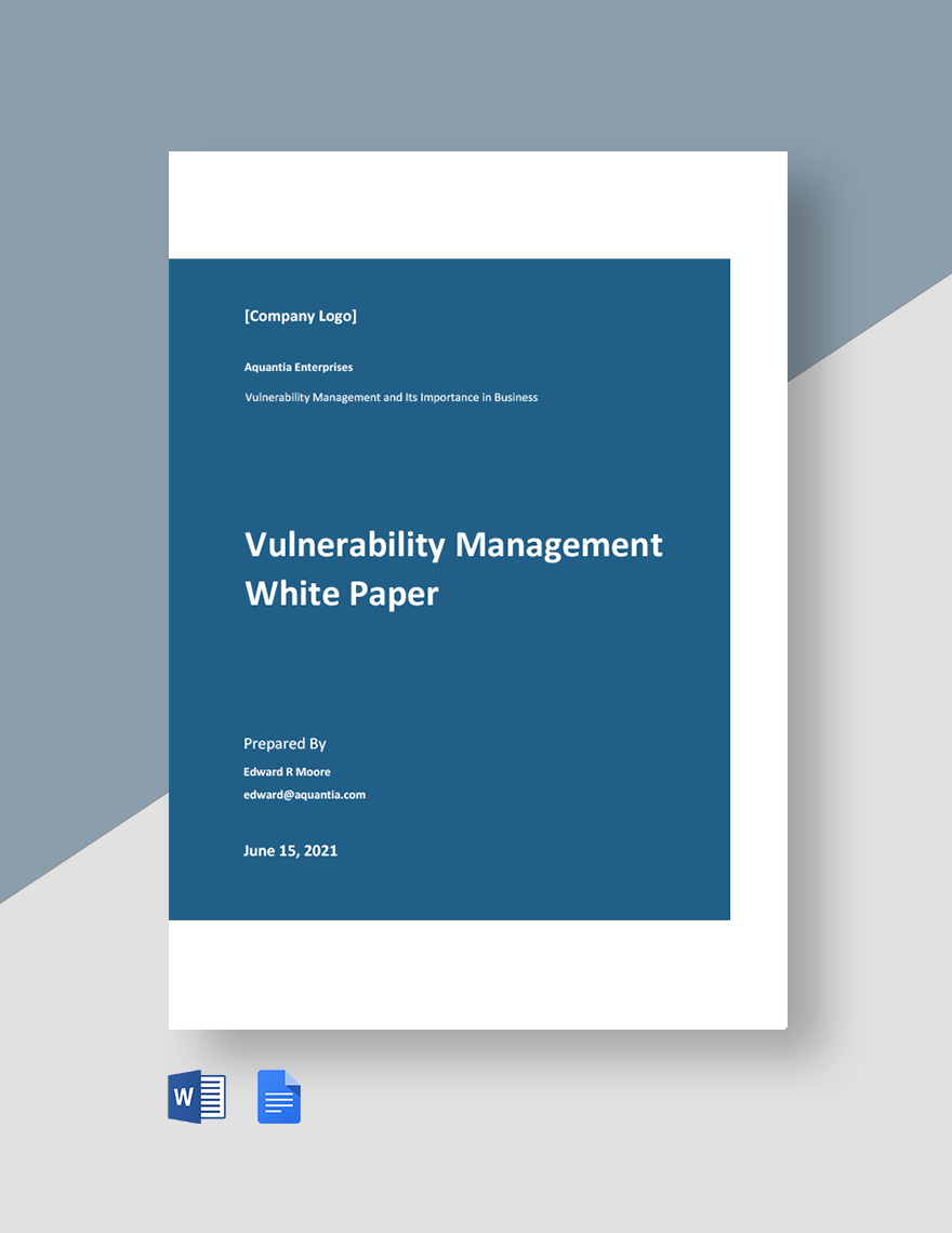 Vulnerability Management White Paper Template