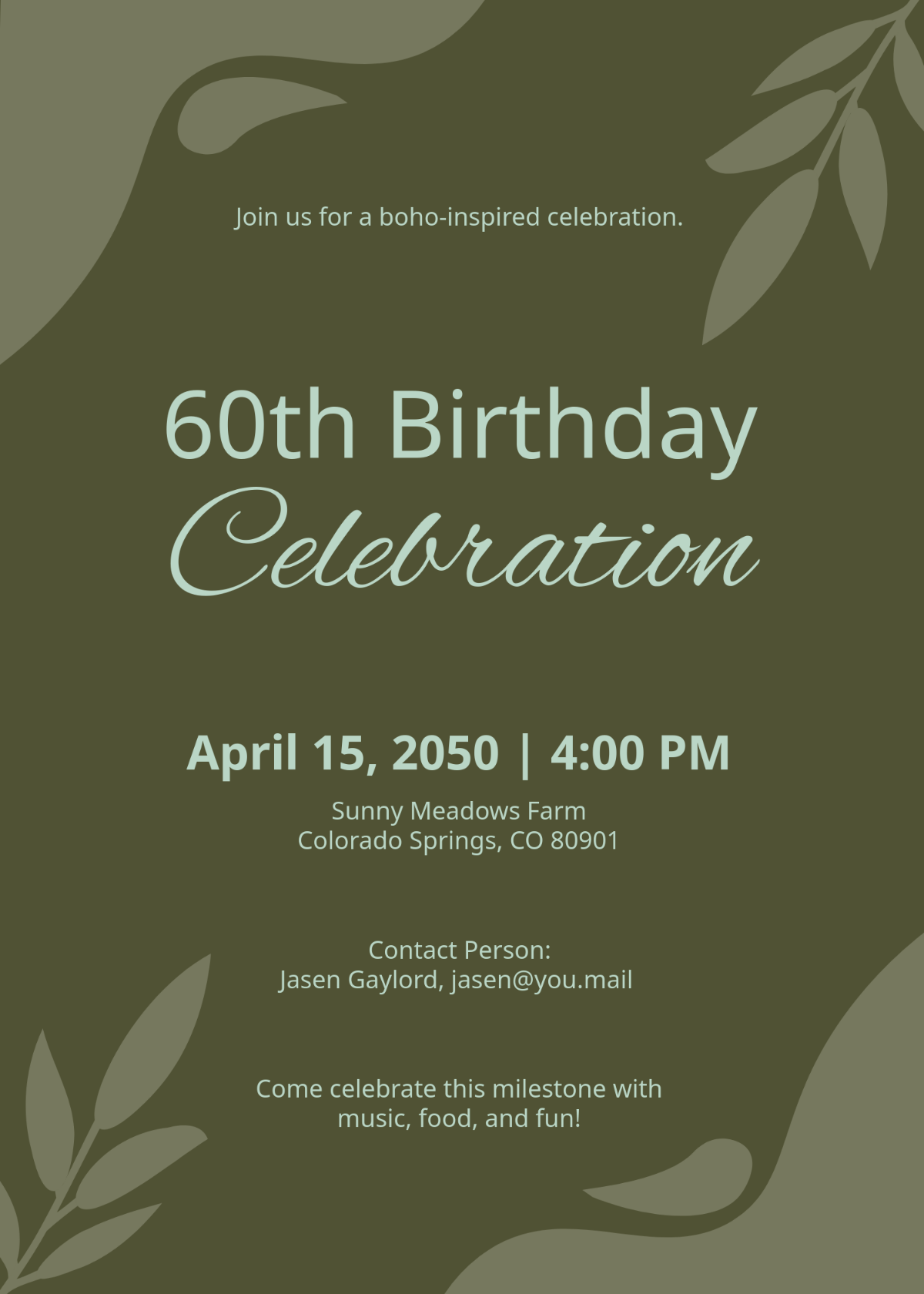 Free 60Th Birthday Invitation Templates Editable And Printable