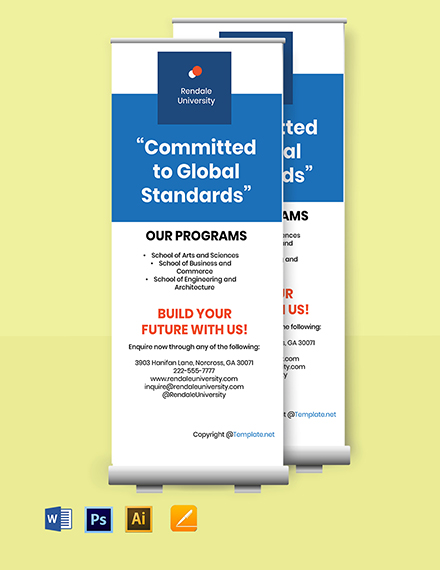 Free Sample University Rack Card Template